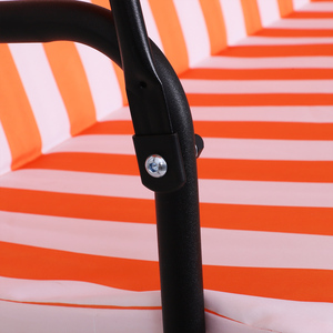 Orange Outsunny Patio Metal Swing Chair