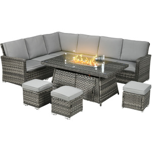 Outsunny 7 Pieces PE Rattan Garden Furniture Set