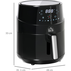 Black 4.5L Digital Air Fryer Oil Free Cooking