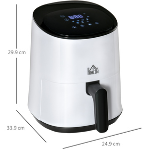 White HOMCOM 2.5L Digital Air Fryer with Timer